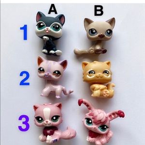 LPS littlest pet shop cat lot!!!